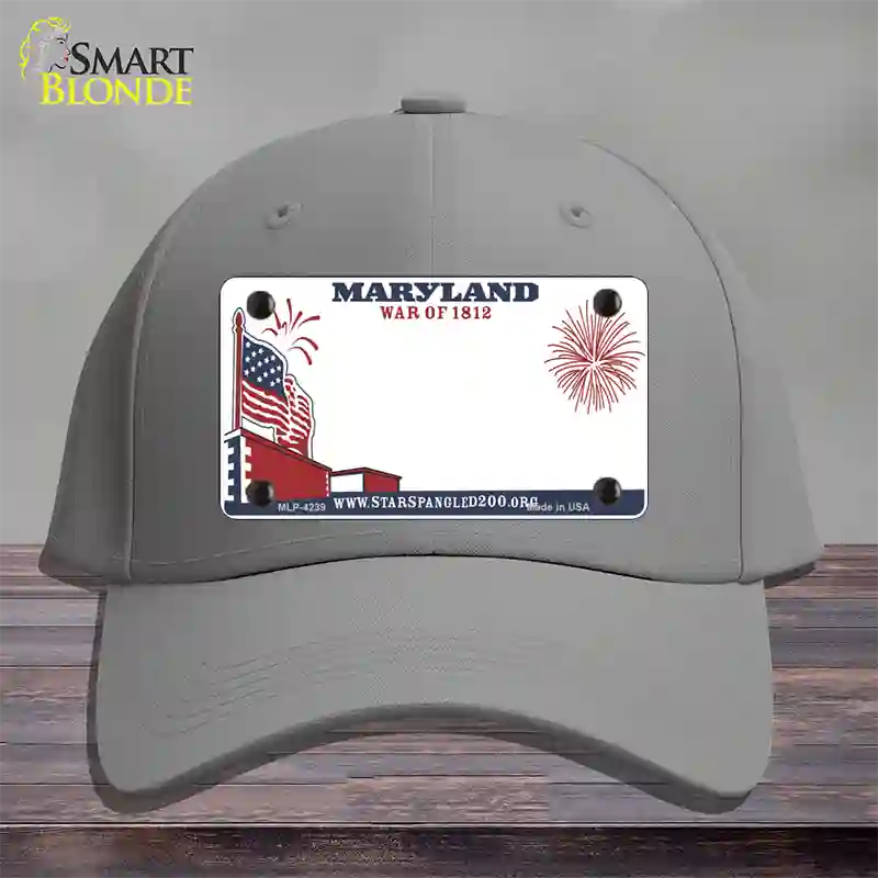 Maryland State Novelty License Plate Hat Cotton / Gray