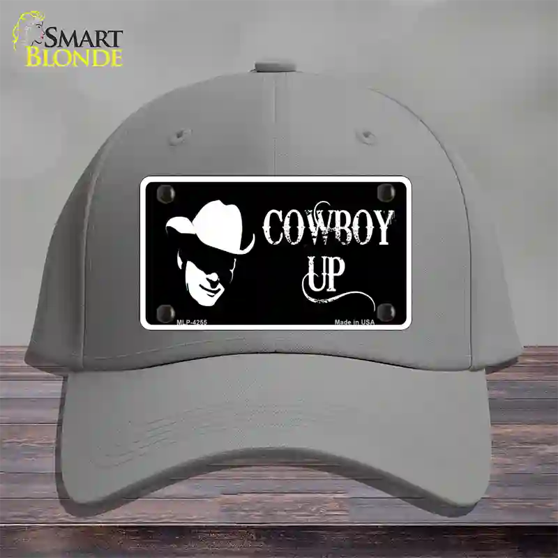 Cowboy Up License Novelty License Plate Hat Cotton / Gray