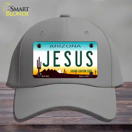 Jesus Arizona State Novelty License Plate Hat Cotton / Gray