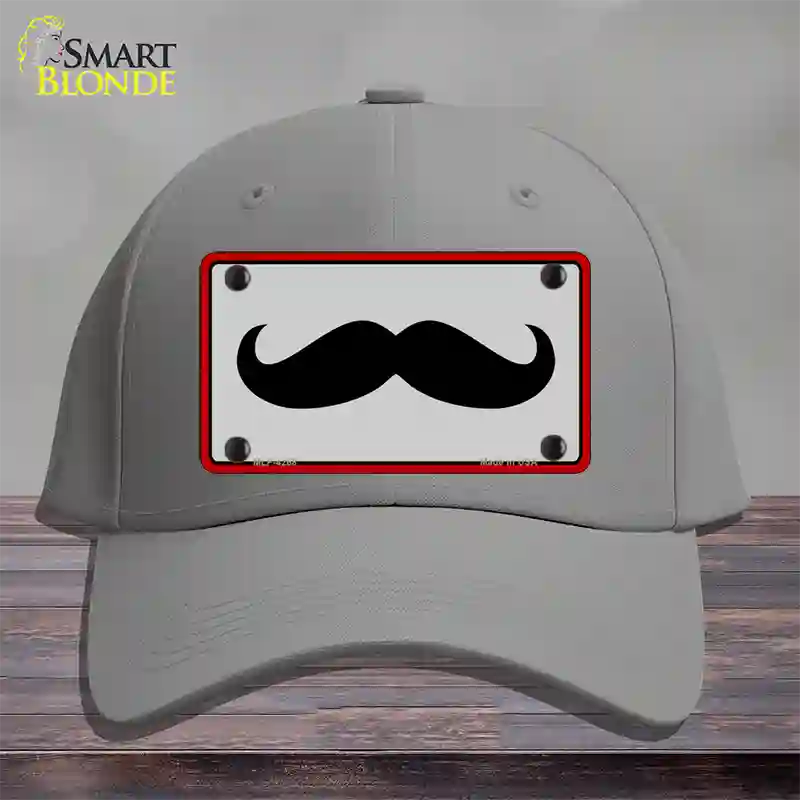 Mustache Novelty License Plate Hat Cotton / Gray