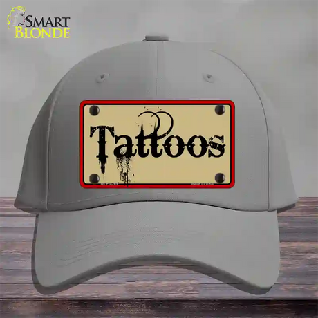 Tattoos Novelty License Plate Hat Cotton / Gray