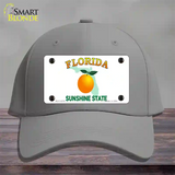 Florida State Novelty License Plate Hat Cotton / Gray