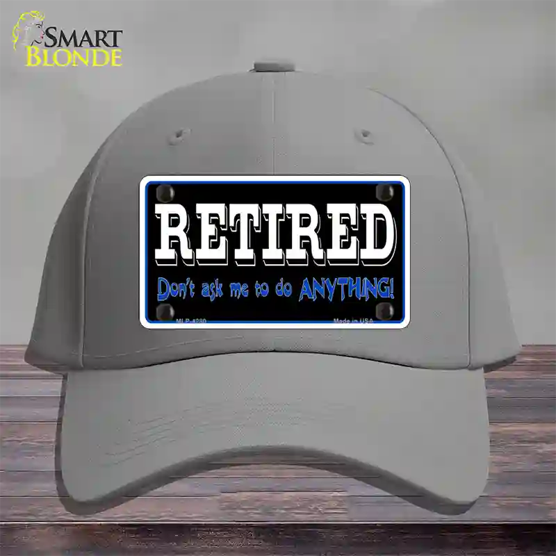 Retired Dont Ask Novelty License Plate Hat Cotton / Gray