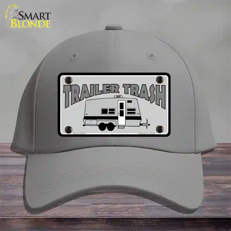 Trailer Trash Novelty License Plate Hat Cotton / Gray