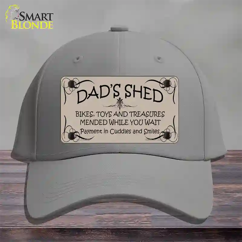 Dads Shed Novelty License Plate Hat Cotton / Gray