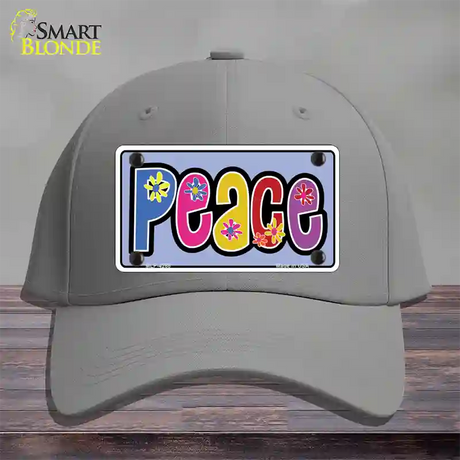 Peace And Flowers Novelty License Plate Hat Cotton / Gray