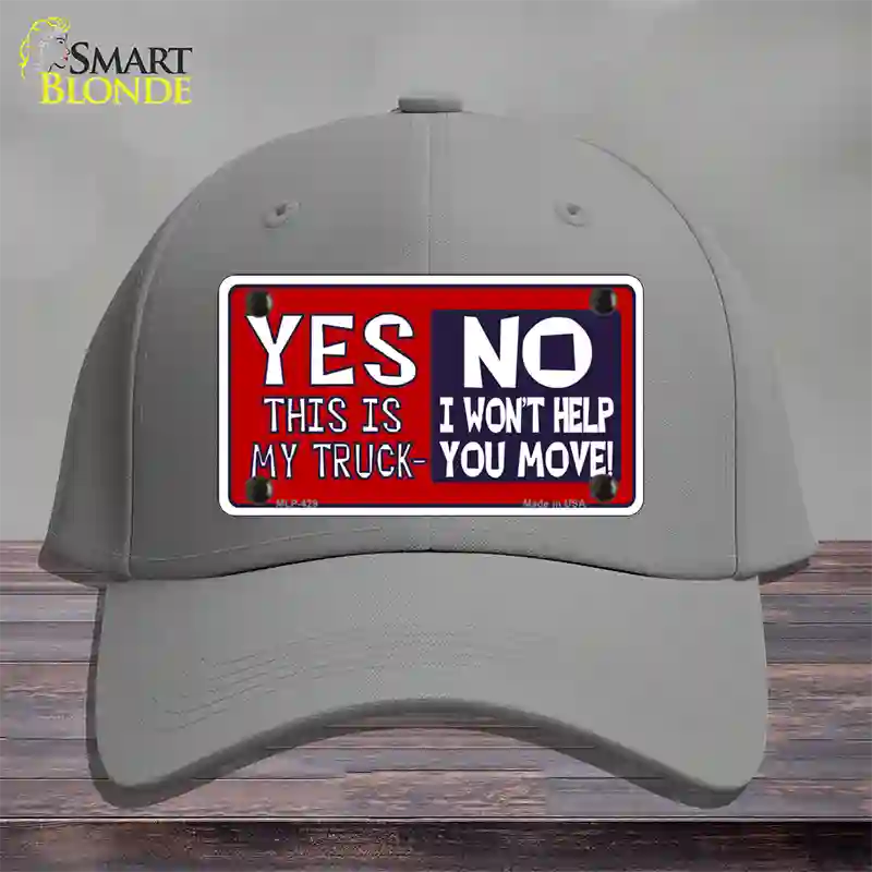 Yes This Is My Truck Novelty License Plate Hat Cotton / Gray