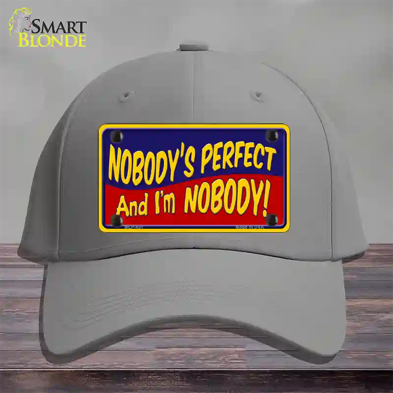 Nobodys Perfect Novelty License Plate Hat Cotton / Gray