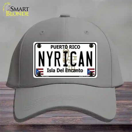 Nyrican Puerto Rico Novelty License Plate Hat Cotton / Gray