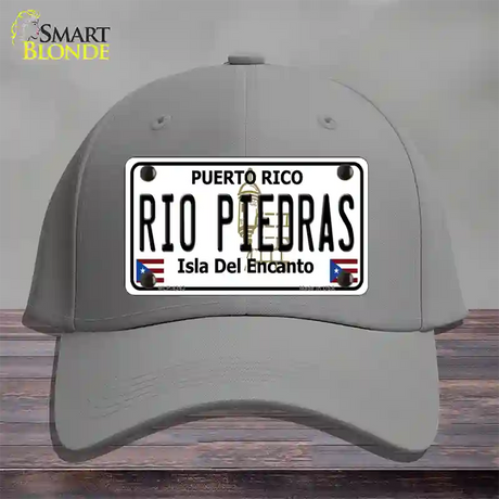 Rio Piedra Puerto Rico Novelty License Plate Hat Cotton / Gray