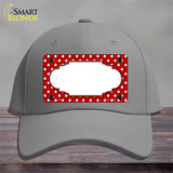 Scallop Red White Polka Dot Novelty License Plate Hat Cotton / Gray