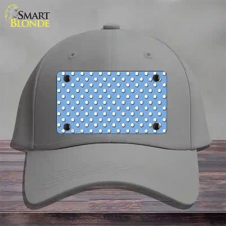 Light Blue Polka Dot Novelty License Plate Hat Cotton / Gray