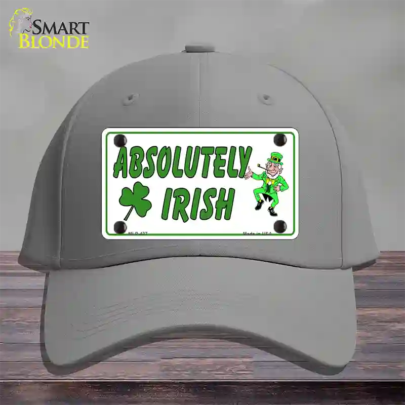 Absolutely Irish Novelty License Plate Hat Cotton / Gray