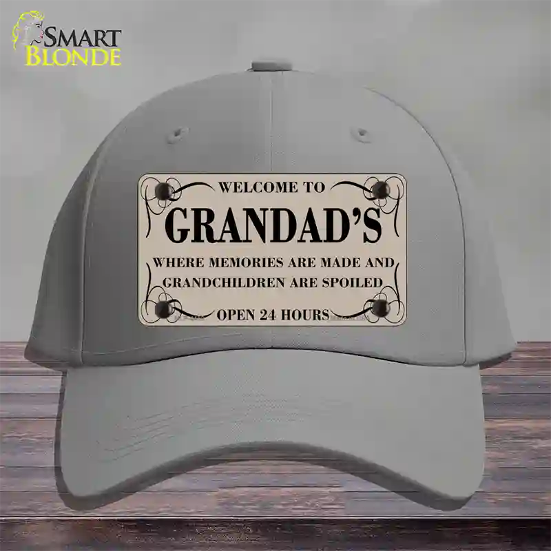 Welcome To Grandads Novelty License Plate Hat Cotton / Gray