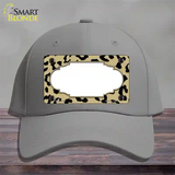 Gold Black Cheetah Scallop Novelty License Plate Hat Cotton / Gray