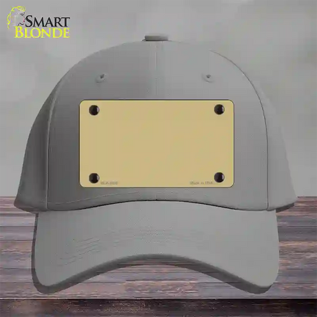 Gold Solid Novelty License Plate Hat Cotton / Gray