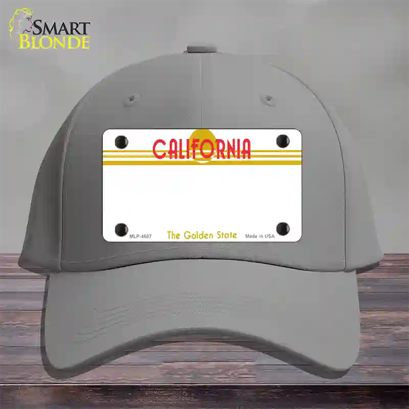 California Golden State Plate State Blank Novelty License Plate Hat Cotton / Gray