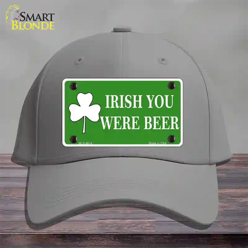 Irish You Were Beer Novelty License Plate Hat Cotton / Gray