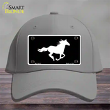 Running Horse Novelty License Plate Hat Cotton / Gray