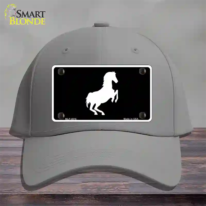 Horse Novelty License Plate Hat Cotton / Gray