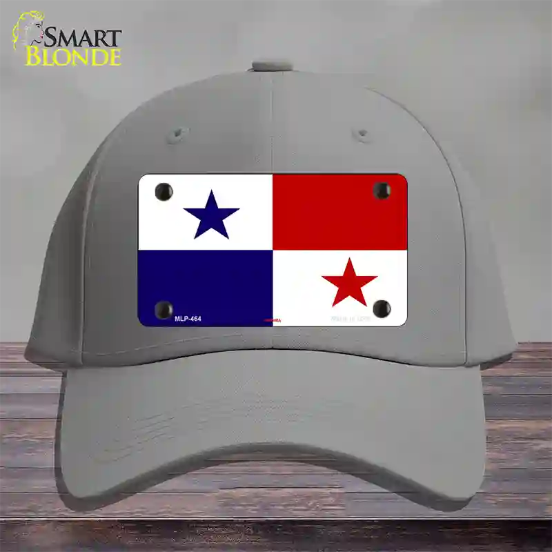 Panama Flag Novelty License Plate Hat Cotton / Gray