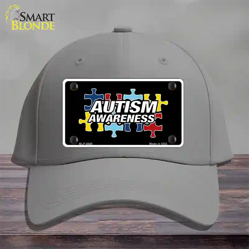 Autism Awareness Novelty License Plate Hat Sign Cotton / Gray