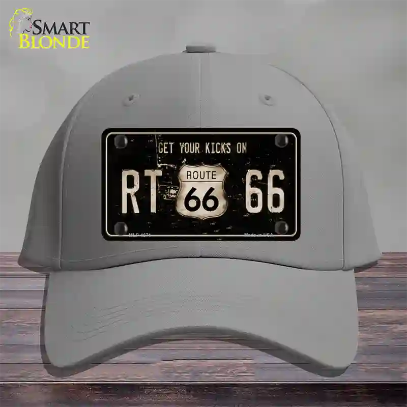 Route 66 Get Your Kicks Novelty License Plate Hat Cotton / Gray