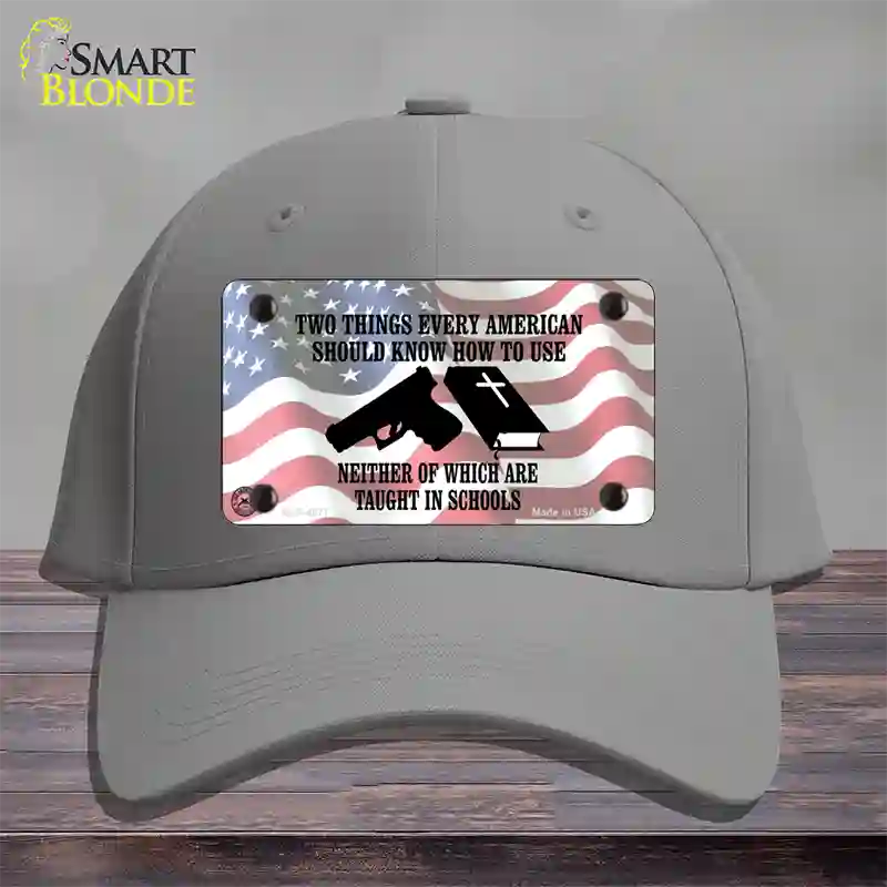 Every American Should Know Novelty License Plate Hat Cotton / Gray