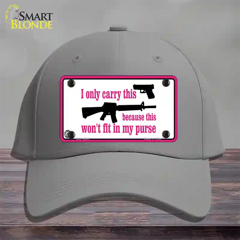 I Carry This Gun Novelty License Plate Hat Cotton / Gray