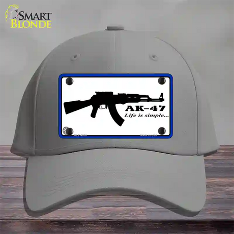 Life Is Simple Novelty License Plate Hat Cotton / Gray