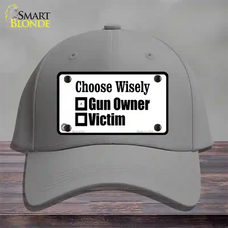 Choose Wisely Novelty License Plate Hat Cotton / Gray