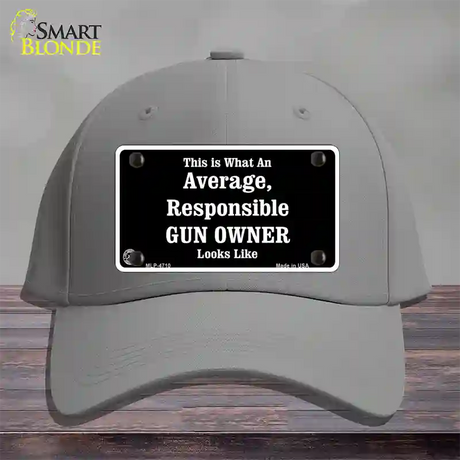 Average Gun Owner Novelty License Plate Hat Cotton / Gray