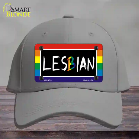 Lesbian Novelty License Plate Hat Cotton / Gray