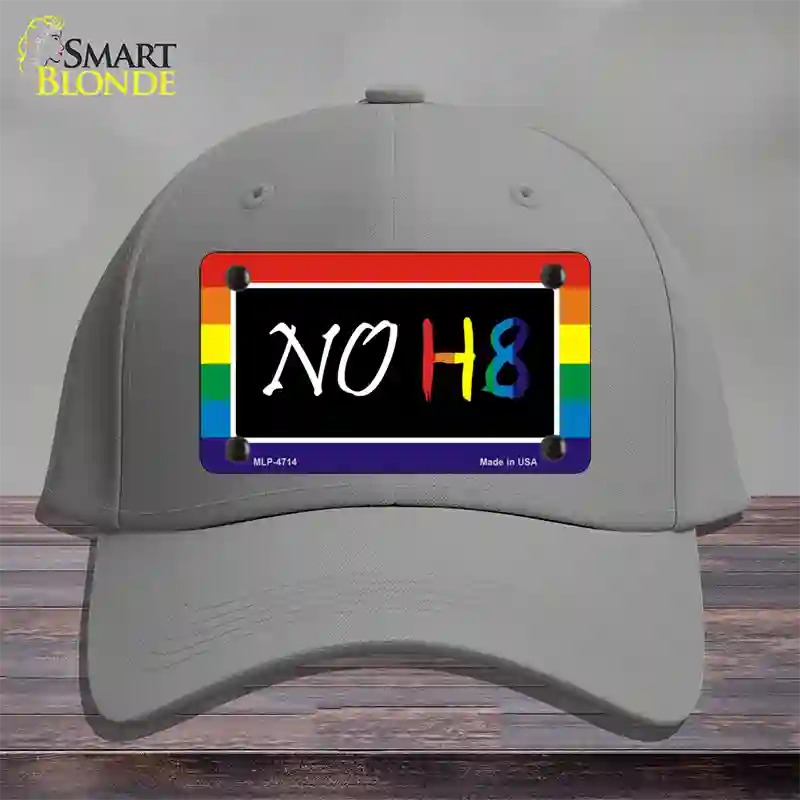 NO H8 Novelty License Plate Hat Cotton / Gray