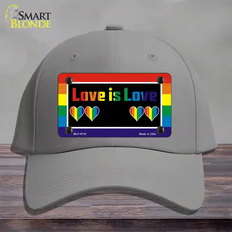 Love Is Love Novelty License Plate Hat Cotton / Gray