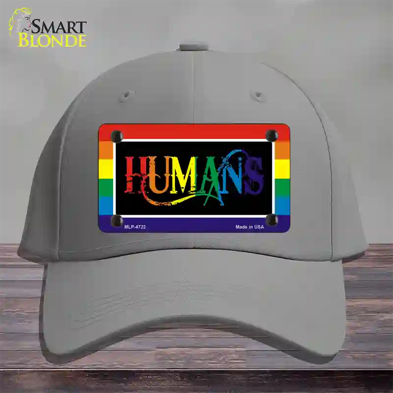 Humans Novelty License Plate Hat Cotton / Gray