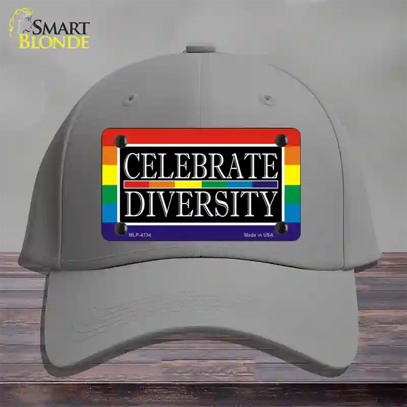 Celebrate Diversity Novelty License Plate Hat Cotton / Gray