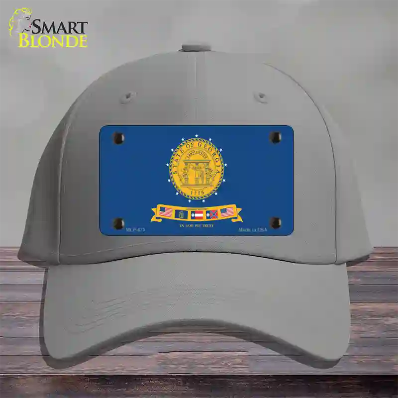 Georgia State Seal Novelty License Plate Hat Cotton / Gray