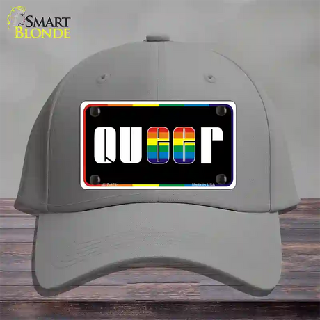 Queer Novelty License Plate Hat Cotton / Gray