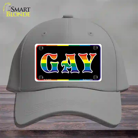 Gay Novelty License Plate Hat Cotton / Gray