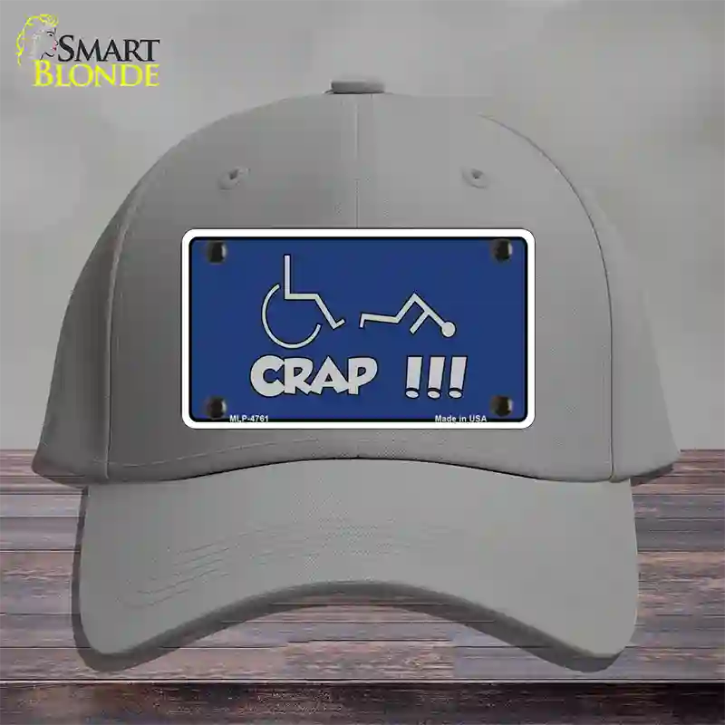 Handicap Crap Logo Novelty License Plate Hat Cotton / Gray