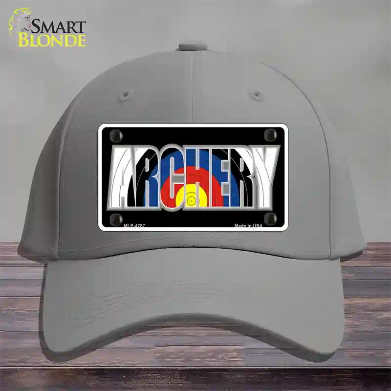 Archery Novelty License Plate Hat Cotton / Gray