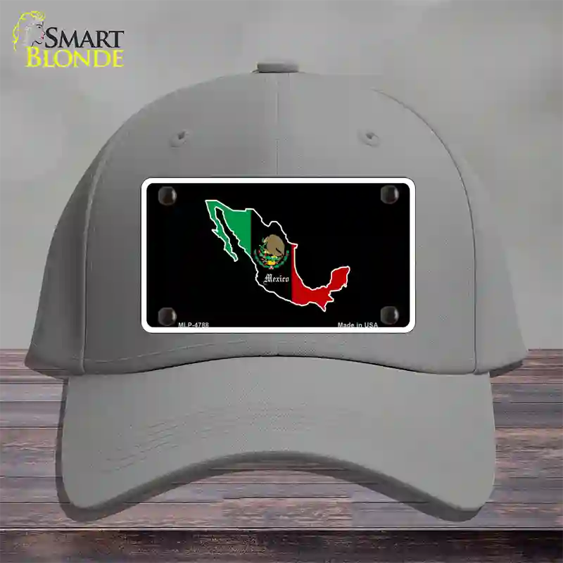 Mexico Outline Novelty License Plate Hat Cotton / Gray