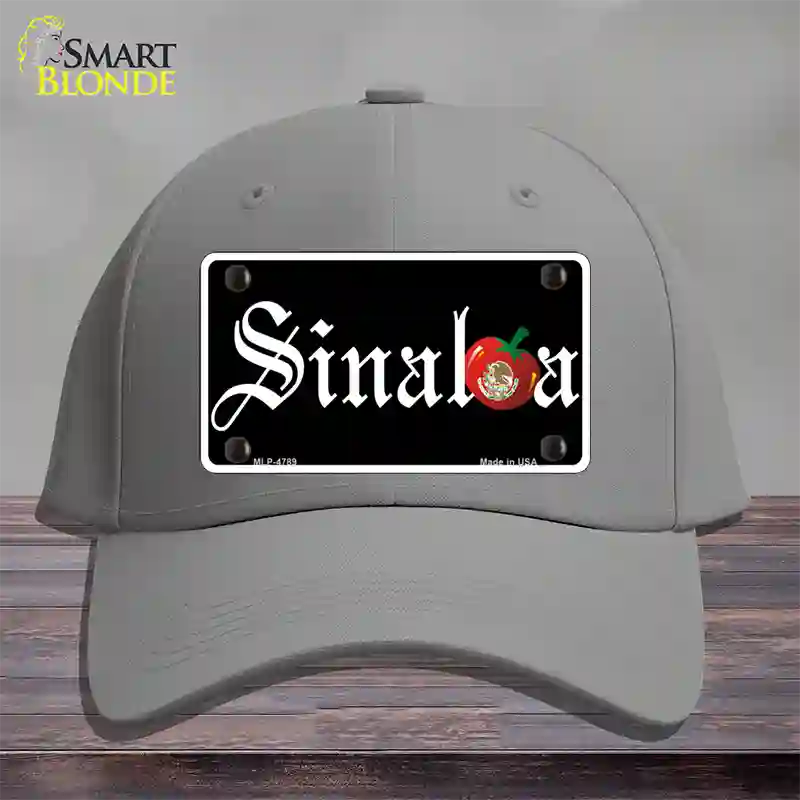 Sinaloa Black Novelty License Plate Hat Cotton / Gray