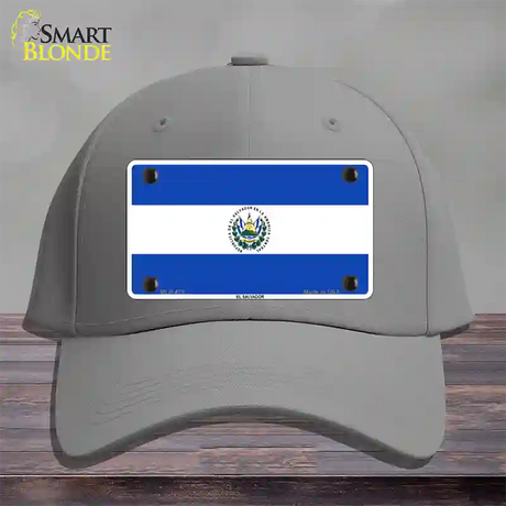 El Salvador Flag Novelty License Plate Hat Cotton / Gray