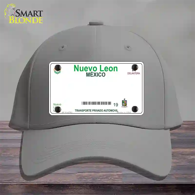 Nuevo Leon Mexico Blank Novelty License Plate Hat Cotton / Gray