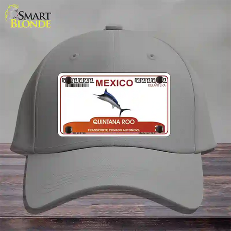 Quintana Roo Mexico Novelty License Plate Hat Cotton / Gray