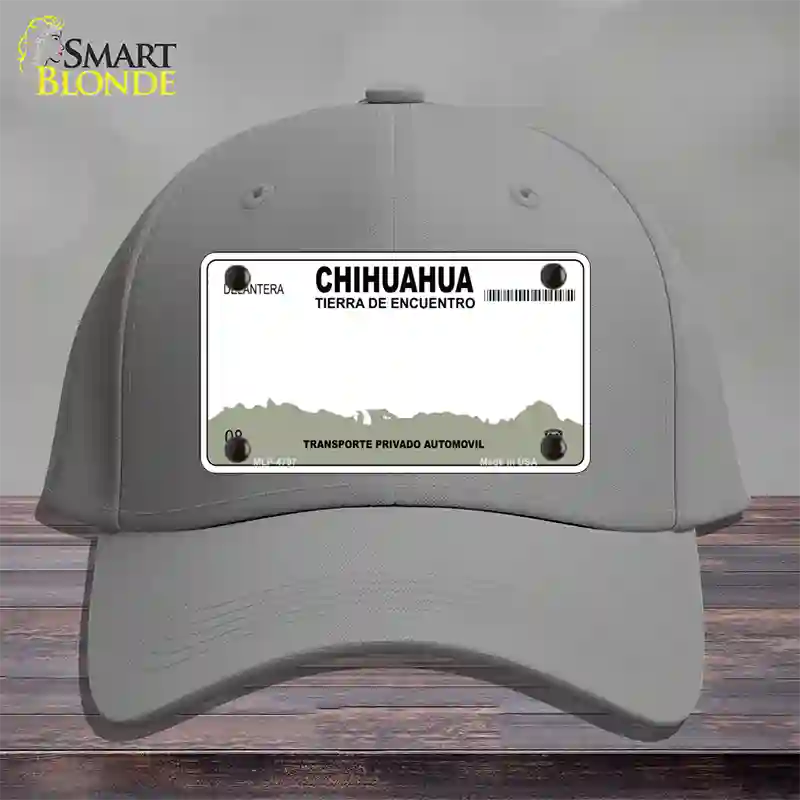 Chihuahua Mexico Novelty License Plate Hat Cotton / Gray