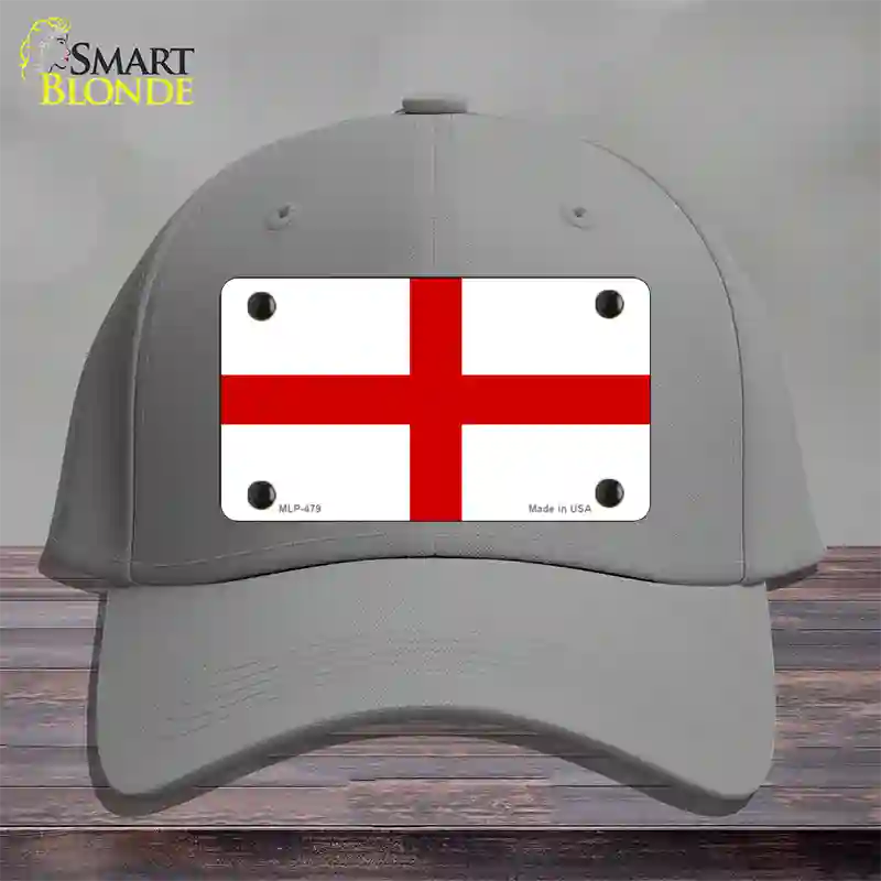 England Flag Novelty License Plate Hat Cotton / Gray