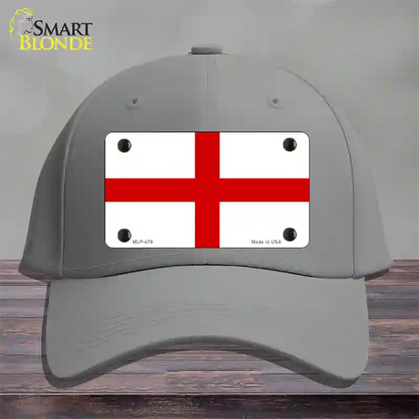 England Flag Novelty License Plate Hat Cotton / Gray